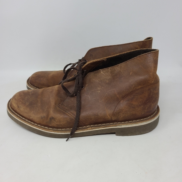Clarks Bushacre Brown Leather Lace-up Ankle Chukka - Picture 3 of 6
